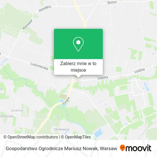 Mapa Gospodarstwo Ogrodnicze Mariusz Nowak