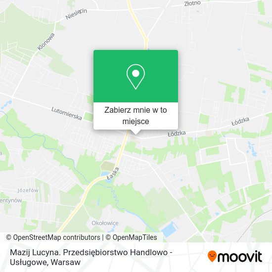 Mapa Mazij Lucyna. Przedsiębiorstwo Handlowo - Usługowe