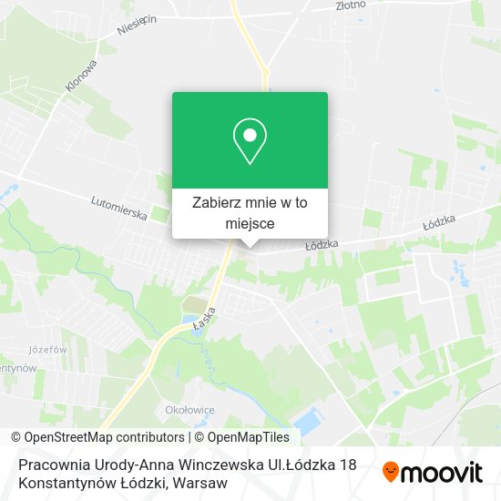 Mapa Pracownia Urody-Anna Winczewska Ul.Łódzka 18 Konstantynów Łódzki