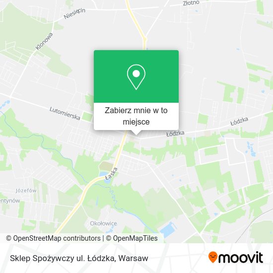 Mapa Sklep Spożywczy ul. Łódzka