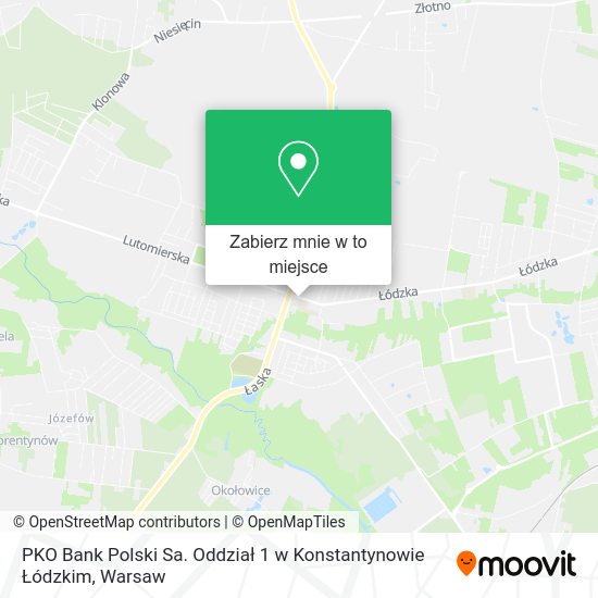 Mapa PKO Bank Polski Sa. Oddział 1 w Konstantynowie Łódzkim