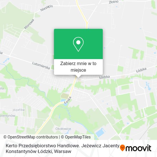 Mapa Kerto Przedsiębiorstwo Handlowe. Jeżewicz Jacenty Konstantynów Łódzki