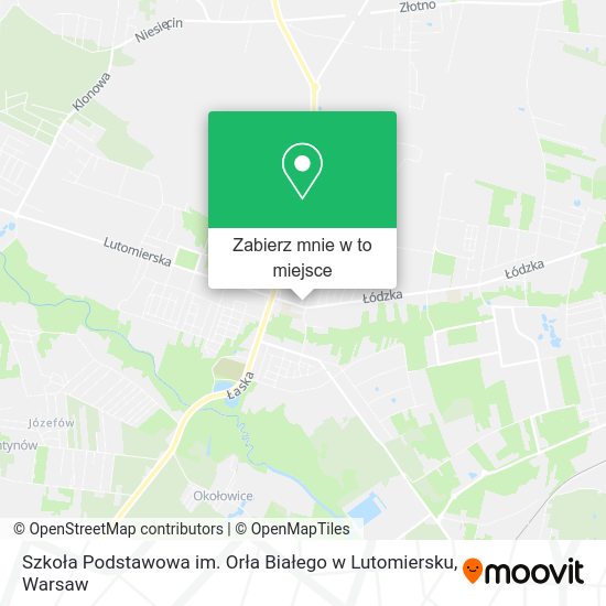 Mapa Szkoła Podstawowa im. Orła Białego w Lutomiersku