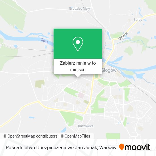 Mapa Pośrednictwo Ubezpieczeniowe Jan Junak