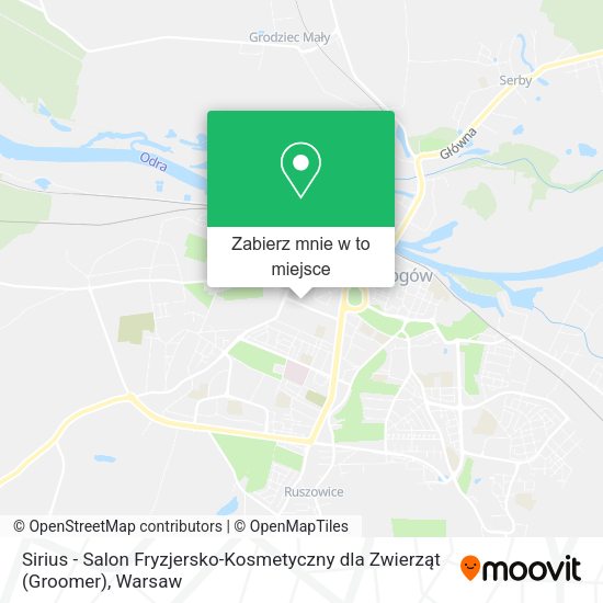 Mapa Sirius - Salon Fryzjersko-Kosmetyczny dla Zwierząt (Groomer)