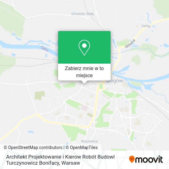 Mapa Architekt Projektowanie i Kierow Robót Budowl Turczynowicz Bonifacy