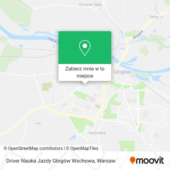 Mapa Driver Nauka Jazdy Głogów Wschowa