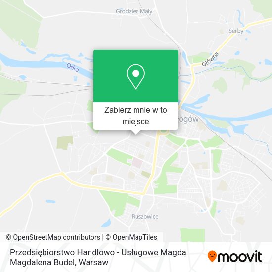 Mapa Przedsiębiorstwo Handlowo - Usługowe Magda Magdalena Budel