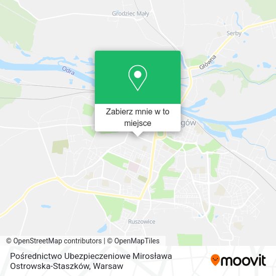 Mapa Pośrednictwo Ubezpieczeniowe Mirosława Ostrowska-Staszków