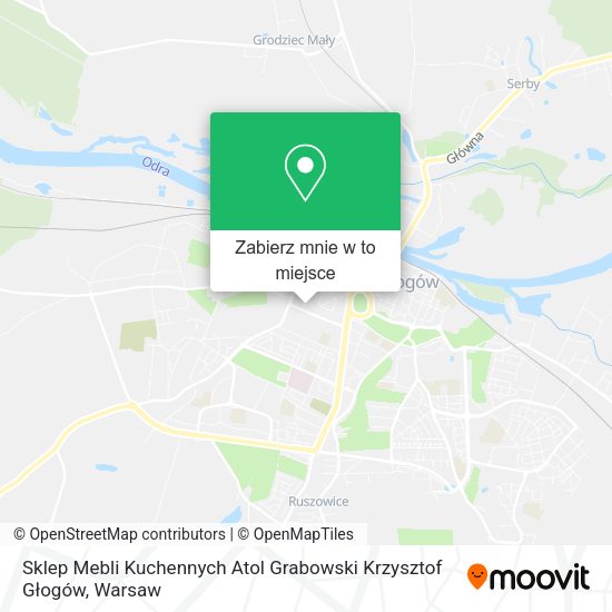 Mapa Sklep Mebli Kuchennych Atol Grabowski Krzysztof Głogów