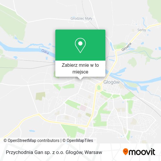 Mapa Przychodnia Gan sp. z o.o. Głogów