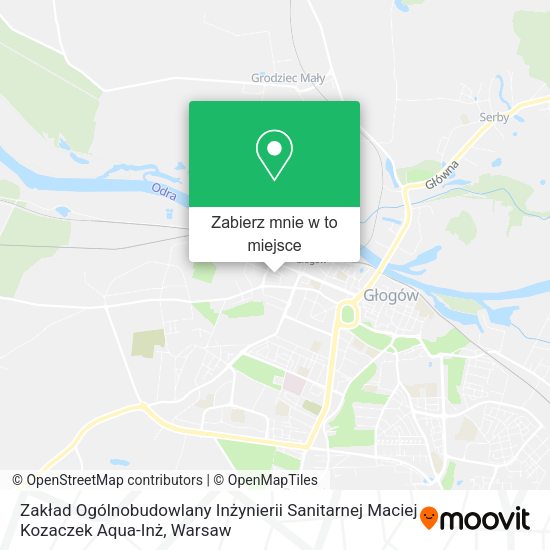 Mapa Zakład Ogólnobudowlany Inżynierii Sanitarnej Maciej Kozaczek Aqua-Inż