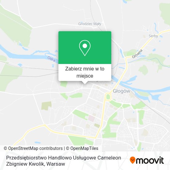 Mapa Przedsiębiorstwo Handlowo Usługowe Cameleon Zbigniew Kwolik