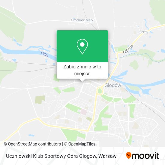 Mapa Uczniowski Klub Sportowy Odra Glogow