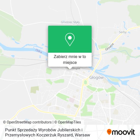 Mapa Punkt Sprzedaży Wyrobów Jubilerskich i Przemysłowych Koczerżuk Ryszard