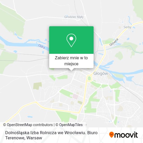 Mapa Dolnośląska Izba Rolnicza we Wrocławiu. Biuro Terenowe