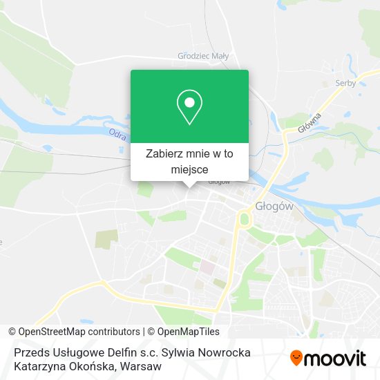 Mapa Przeds Usługowe Delfin s.c. Sylwia Nowrocka Katarzyna Okońska