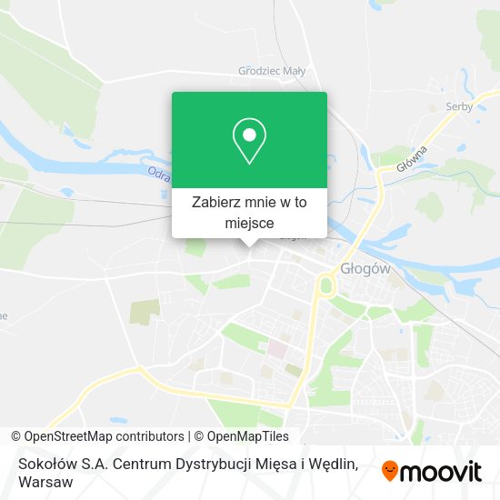 Mapa Sokołów S.A. Centrum Dystrybucji Mięsa i Wędlin