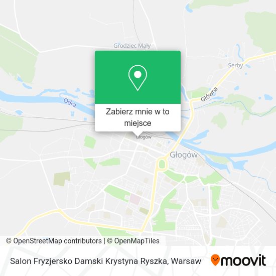 Mapa Salon Fryzjersko Damski Krystyna Ryszka