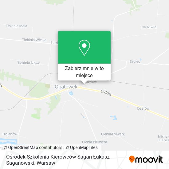 Mapa Ośrodek Szkolenia Kierowców Sagan Łukasz Saganowski