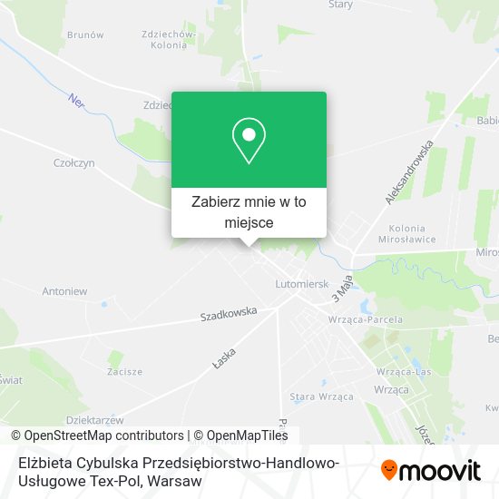 Mapa Elżbieta Cybulska Przedsiębiorstwo-Handlowo-Usługowe Tex-Pol