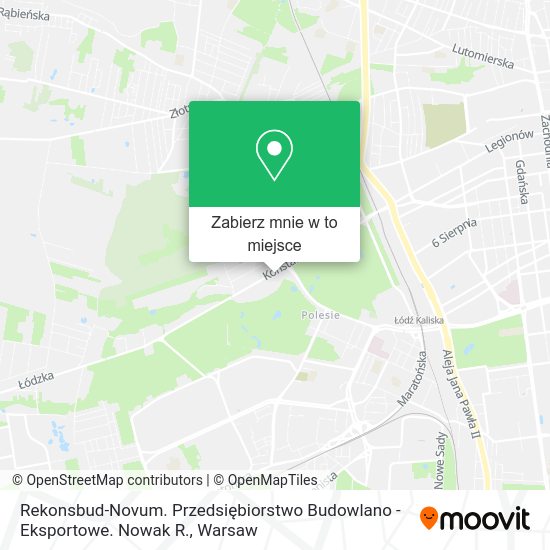 Mapa Rekonsbud-Novum. Przedsiębiorstwo Budowlano - Eksportowe. Nowak R.