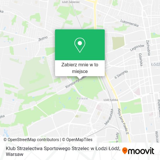 Mapa Klub Strzelectwa Sportowego Strzelec w Łodzi Łódź