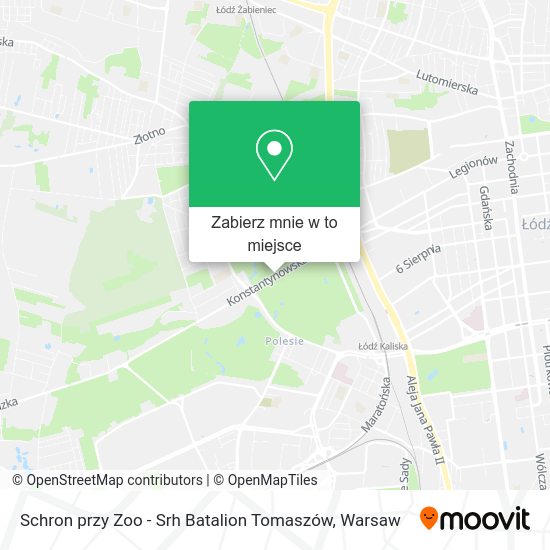 Mapa Schron przy Zoo - Srh Batalion Tomaszów