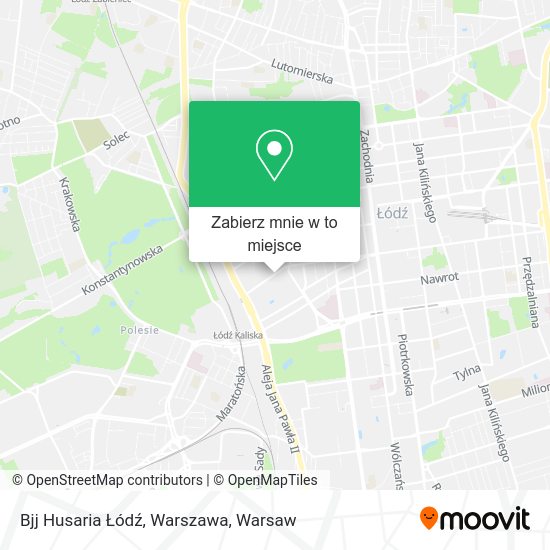 Mapa Bjj Husaria Łódź, Warszawa