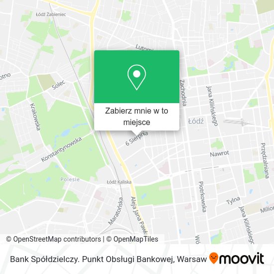 Mapa Bank Spółdzielczy. Punkt Obsługi Bankowej