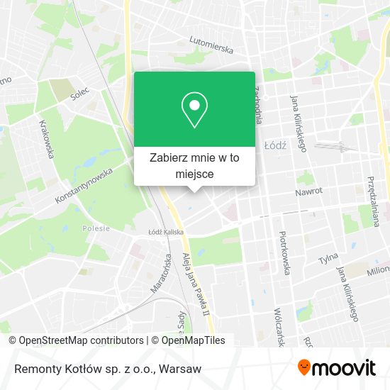 Mapa Remonty Kotłów sp. z o.o.