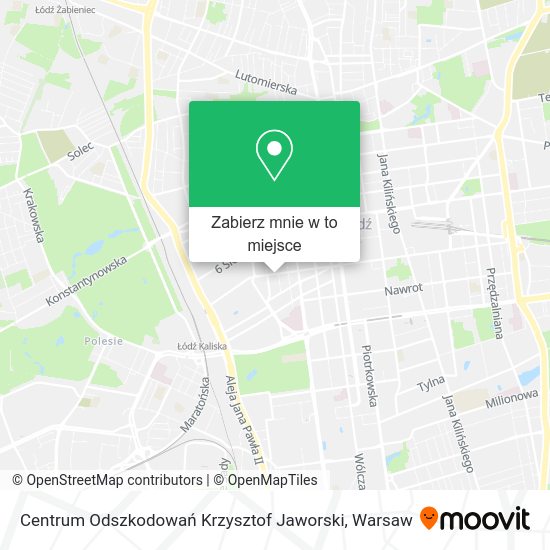 Mapa Centrum Odszkodowań Krzysztof Jaworski