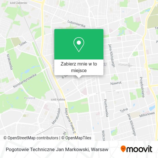 Mapa Pogotowie Techniczne Jan Markowski