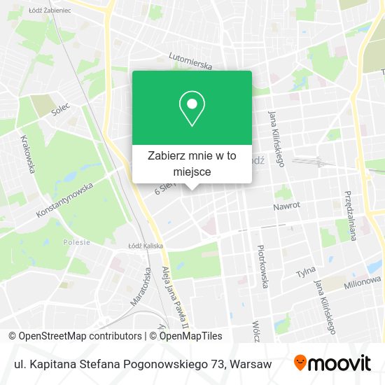 Mapa ul. Kapitana Stefana Pogonowskiego 73