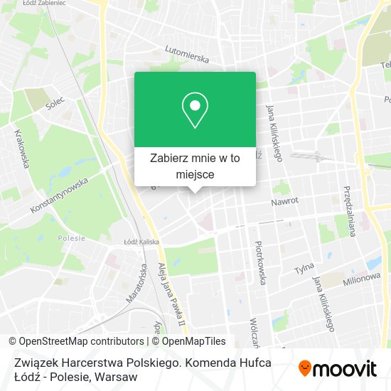 Mapa Związek Harcerstwa Polskiego. Komenda Hufca Łódź - Polesie