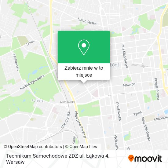 Mapa Technikum Samochodowe ZDZ ul. Łąkowa 4