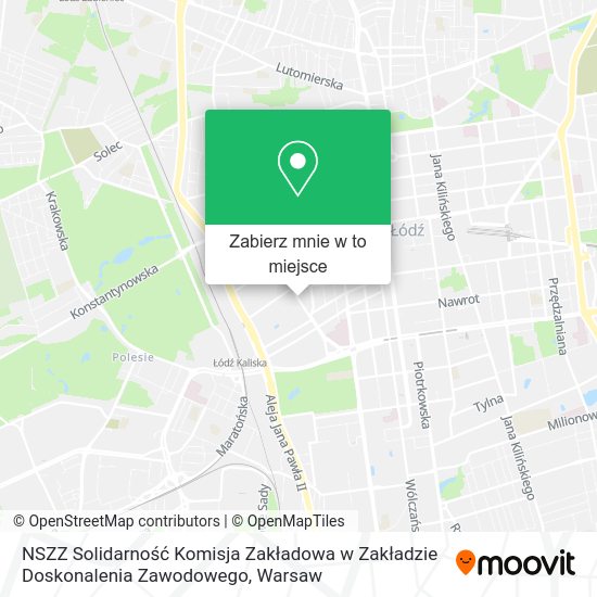 Mapa NSZZ Solidarność Komisja Zakładowa w Zakładzie Doskonalenia Zawodowego