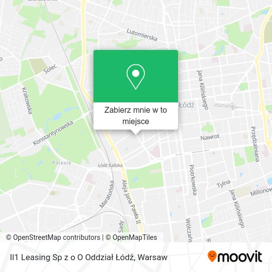 Mapa Il1 Leasing Sp z o O Oddział Łódź