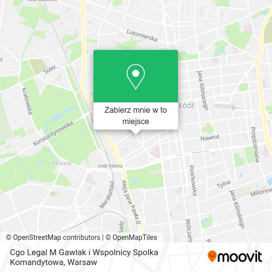 Mapa Cgo Legal M Gawlak i Wspolnicy Spolka Komandytowa