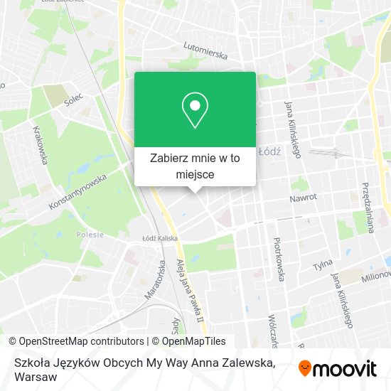 Mapa Szkoła Języków Obcych My Way Anna Zalewska