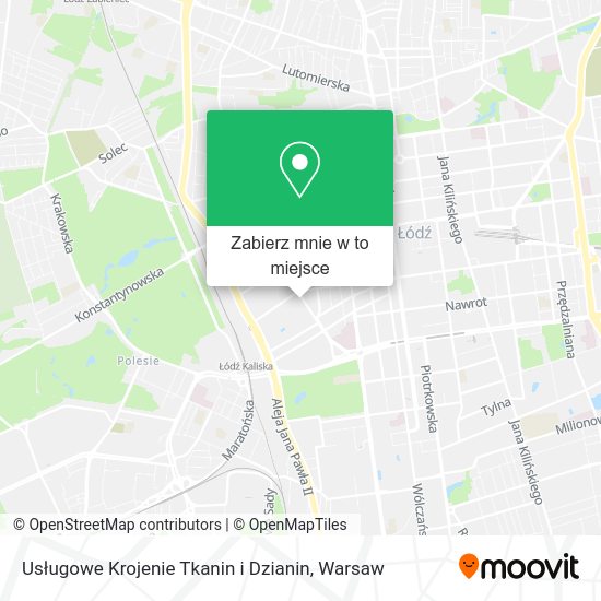 Mapa Usługowe Krojenie Tkanin i Dzianin