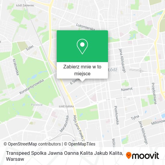 Mapa Transpeed Spolka Jawna Oanna Kalita Jakub Kalita