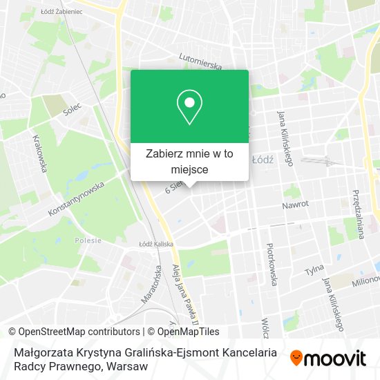 Mapa Małgorzata Krystyna Gralińska-Ejsmont Kancelaria Radcy Prawnego