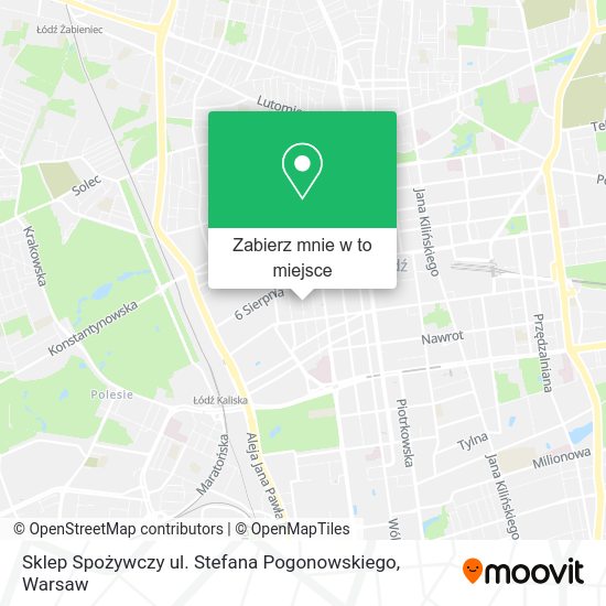 Mapa Sklep Spożywczy ul. Stefana Pogonowskiego