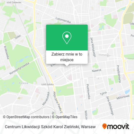 Mapa Centrum Likwidacji Szkód Karol Zieliński