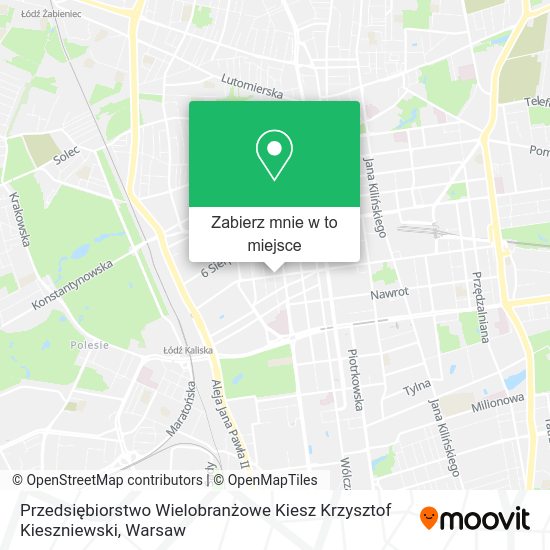 Mapa Przedsiębiorstwo Wielobranżowe Kiesz Krzysztof Kieszniewski