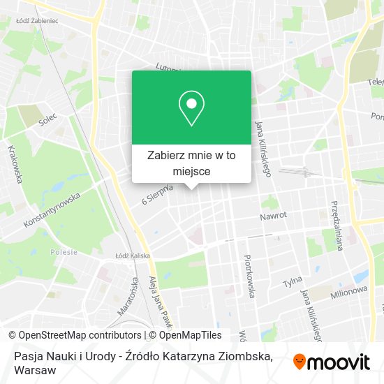 Mapa Pasja Nauki i Urody - Źródło Katarzyna Ziombska