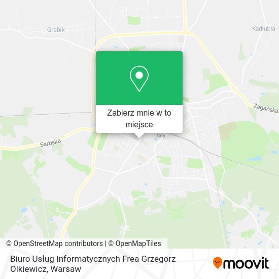 Mapa Biuro Usług Informatycznych Frea Grzegorz Olkiewicz