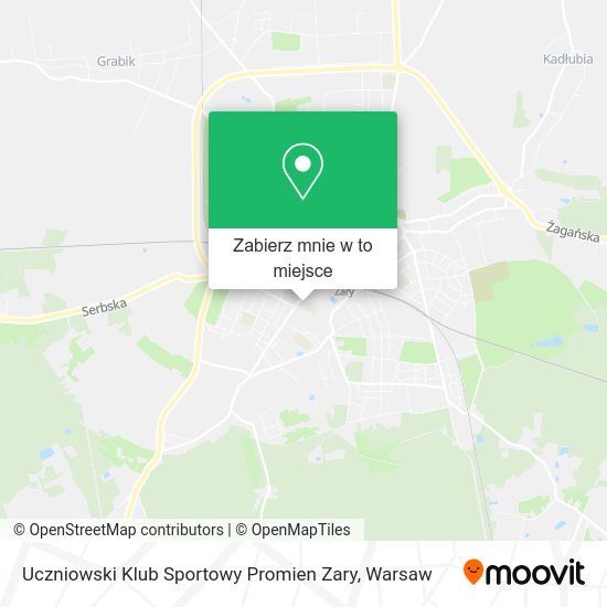 Mapa Uczniowski Klub Sportowy Promien Zary