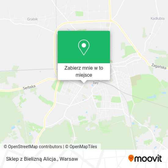 Mapa Sklep z Bielizną Alicja.